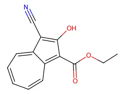 Ethyl 3-cyano-2-hydroxy-azulene-1-carboxylate structure
