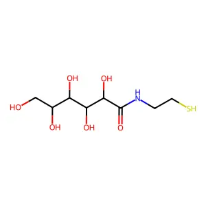 N-(2-mercaptoethyl)gluconamide structure