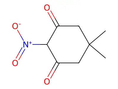 1,3-Cyclohexanedione, 5,5-dimethyl-2-nitro- structure