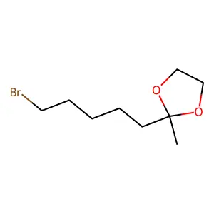 2-(5-Bromopentyl)-2-methyl-1,3-dioxolane structure