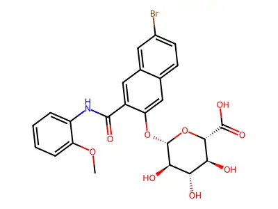 Naphthol AS-BI beta-D-glucuronide structure