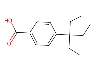 4-(1,1-Diethylpropyl)benzoic acid structure
