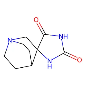 Spiro(1-azabicyclo(2.2.2)octane-3,4'-imidazolidine)-2',5'-dione structure