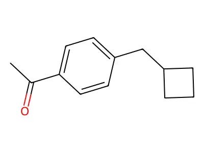 1-[4-(Cyclobutylmethyl)phenyl]ethanone structure