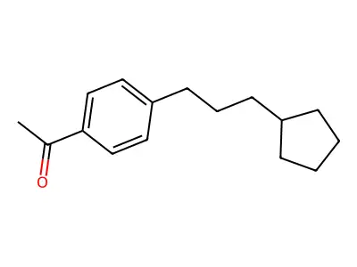 1-[4-(3-Cyclopentylpropyl)phenyl]ethanone structure