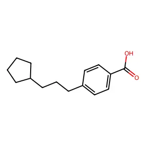 p-(3-Cyclopentylpropyl)benzoic acid structure