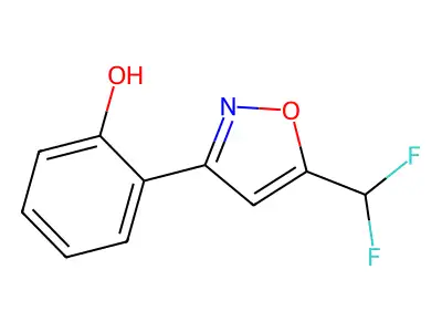 2-[5-(Difluoromethyl)-1,2-oxazol-3-yl]phenol structure