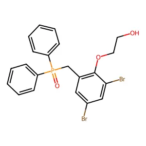 2-[2,4-Dibromo-6-(diphenylphosphorylmethyl)phenoxy]ethanol structure