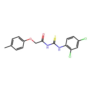 N-[(2,4-dichlorophenyl)carbamothioyl]-2-(4-methylphenoxy)acetamide structure