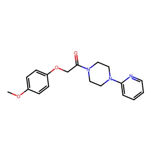 2-(4-Methoxyphenoxy)-1-(4-pyridin-2-ylpiperazin-1-yl)ethanone structure