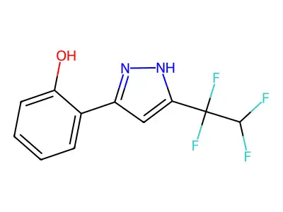 2-[5-(1,1,2,2-tetrafluoroethyl)-1H-pyrazol-3-yl]phenol structure