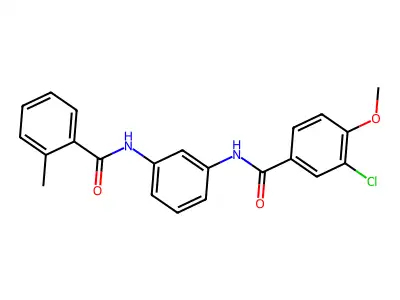 3-chloro-4-methoxy-N-{3-[(2-methylbenzoyl)amino]phenyl}benzamide structure