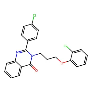 3-[3-(2-Chlorophenoxy)propyl]-2-(4-chlorophenyl)quinazolin-4-one structure
