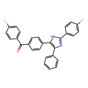 (4-fluorophenyl)-[4-[2-(4-fluorophenyl)-4-phenyl-1H-imidazol-5-yl]phenyl]methanone structure