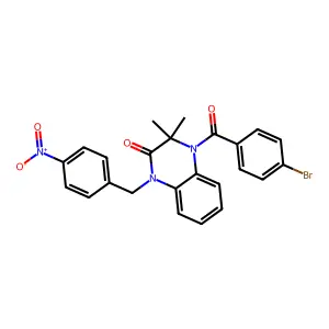 4-(4-Bromobenzoyl)-3,3-dimethyl-1-[(4-nitrophenyl)methyl]quinoxalin-2-one structure
