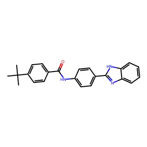 N-[4-(1H-benzimidazol-2-yl)phenyl]-4-tert-butylbenzamide structure