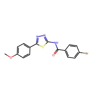 4-bromo-N-[5-(4-methoxyphenyl)-1,3,4-thiadiazol-2-yl]benzamide structure