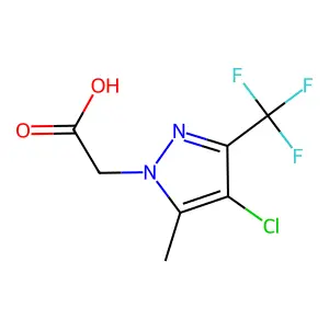 (4-Chloro-5-methyl-3-trifluoromethyl-pyrazol-1-yl)-acetic acid structure