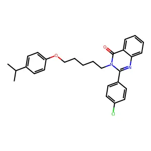 2-(4-Chlorophenyl)-3-[5-[4-(1-methylethyl)phenoxy]pentyl]-4(3H)-quinazolinone structure