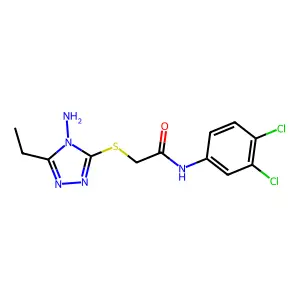 2-[(4-Amino-5-ethyl-4H-1,2,4-triazol-3-yl)thio]-N-(3,4-dichlorophenyl)acetamide structure