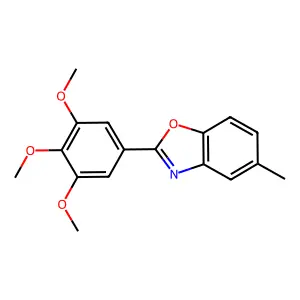 5-Methyl-2-(3,4,5-trimethoxyphenyl)-1,3-benzoxazole structure