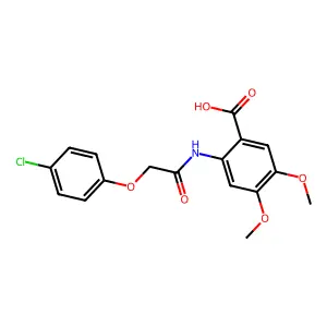 2-(2-(4-Chlorophenoxy)acetamido)-4,5-dimethoxybenzoic acid structure