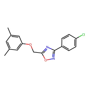 3-(4-Chlorophenyl)-5-[(3,5-dimethylphenoxy)methyl]-1,2,4-oxadiazole structure