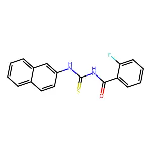2-fluoro-N-(naphthalen-2-ylcarbamothioyl)benzamide structure