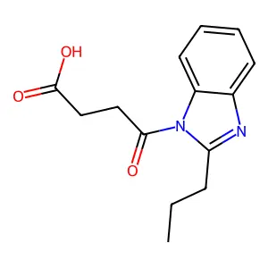 4-Oxo-4-(2-propyl-benzoimidazol-1-yl)-butyric acid structure
