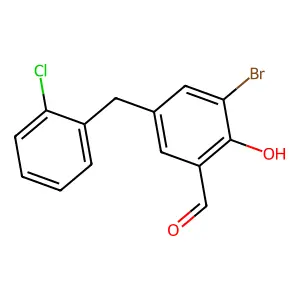 3-Bromo-5-(2-chlorobenzyl)-2-hydroxybenzaldehyde structure