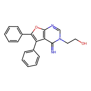 2-(4-Imino-5,6-diphenylfuro[2,3-d]pyrimidin-3-yl)ethanol structure