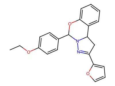5-(4-Ethoxyphenyl)-2-(furan-2-yl)-1,10b-dihydropyrazolo[1,5-c][1,3]benzoxazine structure