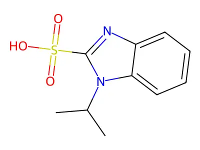 3-propan-2-yl-1H-benzimidazol-3-ium-2-sulfonate structure
