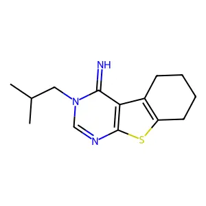 3-isobutyl-5,6,7,8-tetrahydro[1]benzothieno[2,3-d]pyrimidin-4(3H)-imine structure
