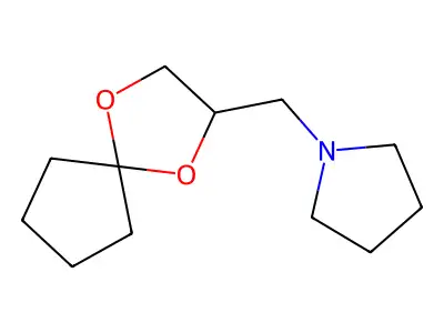 1-(1,4-Dioxaspiro[4.4]nonan-2-ylmethyl)pyrrolidine structure