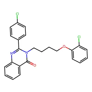 3-[4-(2-Chlorophenoxy)butyl]-2-(4-chlorophenyl)quinazolin-4-one structure