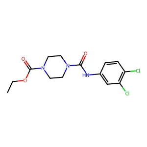 Ethyl 4-[(3,4-dichlorophenyl)carbamoyl]piperazine-1-carboxylate structure