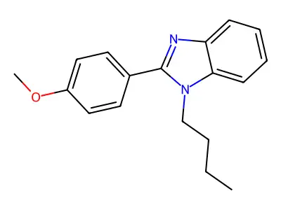 1-butyl-2-(4-methoxyphenyl)-1H-benzo[d]imidazole structure
