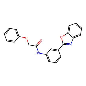 N-[3-(1,3-benzoxazol-2-yl)phenyl]-2-phenoxyacetamide structure