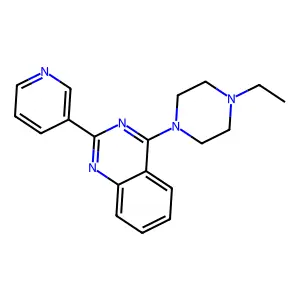 4-(4-Ethylpiperazin-1-yl)-2-(pyridin-3-yl)quinazoline structure
