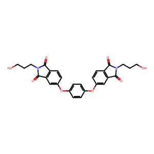 2-(3-hydroxypropyl)-5-[4-[2-(3-hydroxypropyl)-1,3-dioxoisoindol-5-yl]oxyphenoxy]isoindole-1,3-dione structure