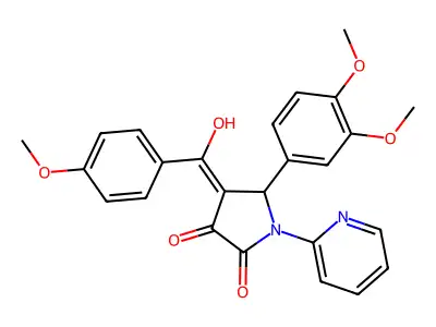 5-(3,4-dimethoxyphenyl)-3-hydroxy-4-(4-methoxybenzoyl)-1-(pyridin-2-yl)-2,5-dihydro-1H-pyrrol-2-one structure