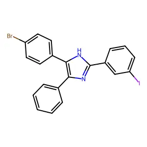 4-(4-bromophenyl)-2-(3-iodophenyl)-5-phenyl-1H-imidazole structure
