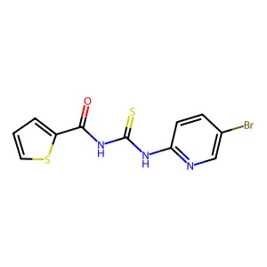 N-[(5-bromopyridin-2-yl)carbamothioyl]thiophene-2-carboxamide structure
