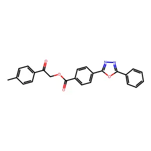 2-(4-Methylphenyl)-2-oxoethyl 4-(5-phenyl-1,3,4-oxadiazol-2-yl)benzoate structure