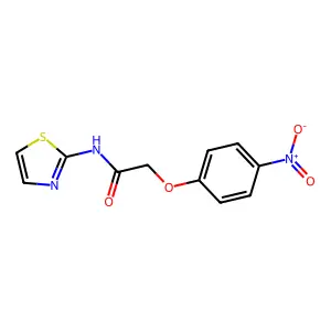 2-(4-nitrophenoxy)-N-(1,3-thiazol-2-yl)acetamide structure