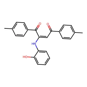 (Z)-2-(2-hydroxyanilino)-1,4-bis(4-methylphenyl)but-2-ene-1,4-dione structure