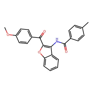 N-[2-(4-methoxybenzoyl)-1-benzofuran-3-yl]-4-methylbenzamide structure
