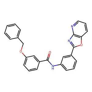 N-[3-([1,3]oxazolo[4,5-b]pyridin-2-yl)phenyl]-3-phenylmethoxybenzamide structure