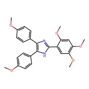 4,5-bis(4-methoxyphenyl)-2-(2,4,5-trimethoxyphenyl)-1H-imidazole structure